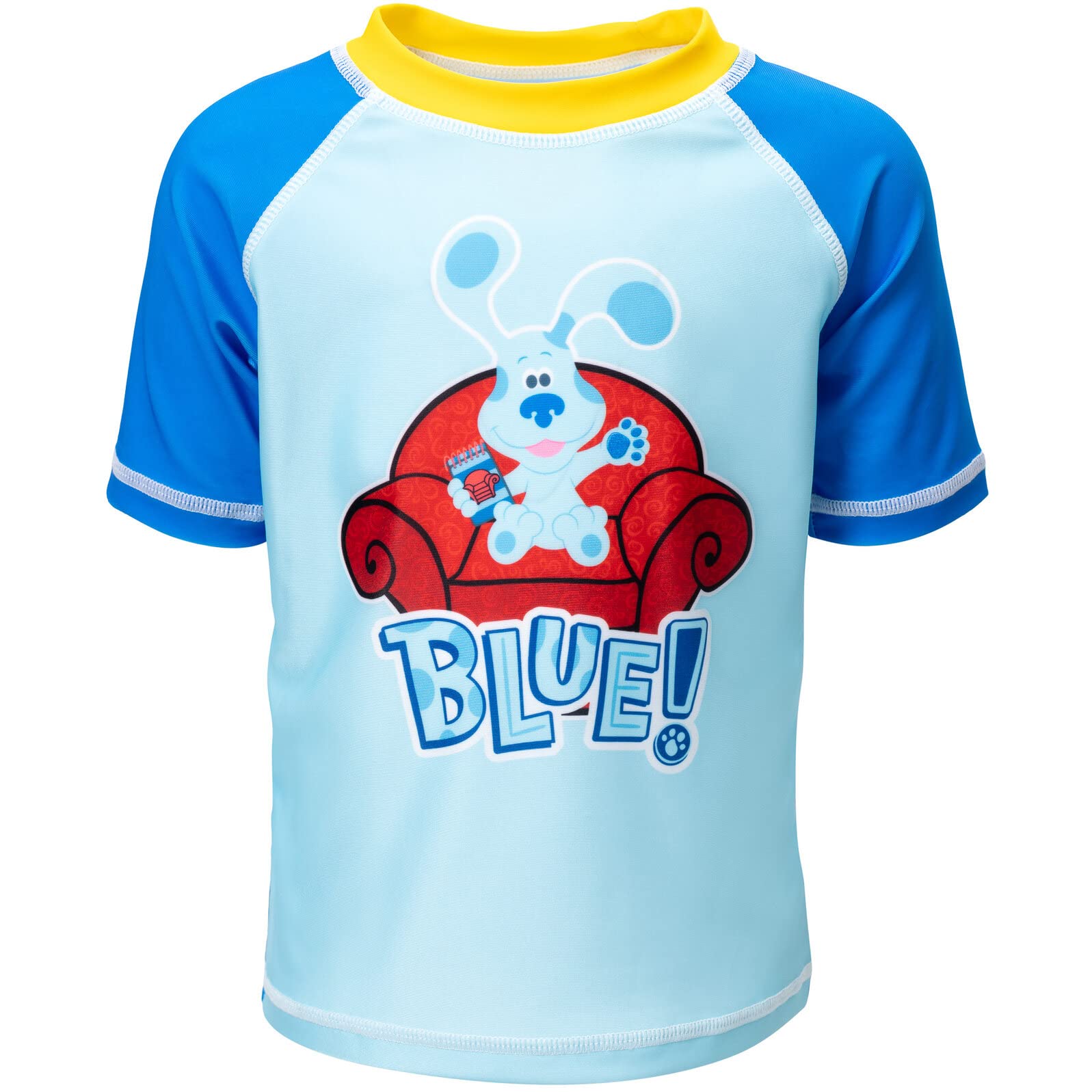 Blue's Clues & You! Chłopcy raglanowy sweter pływacki rash guard kąpielówki niemowlę do malucha, NIEBIESKI, 18 Months