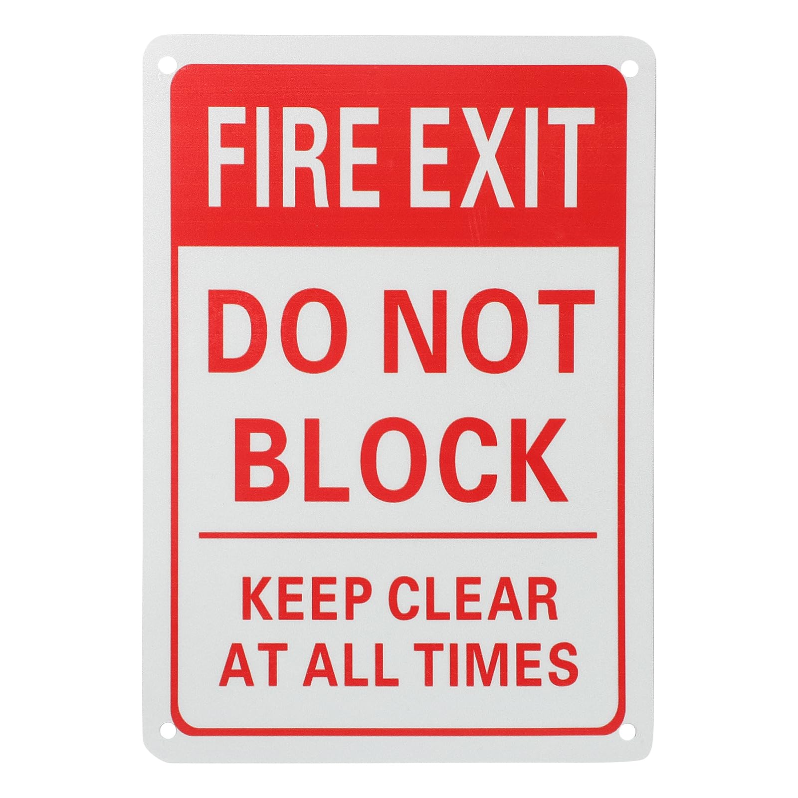 ULTECHNOVO Fire Exit Sign Emergency Indicator Sign Fire Exit Warning Sign Emergency Fire Exit Sigh Do Not Block Sign Emergency Warning Sign Emergency Fire Exit Aluminum Alloy