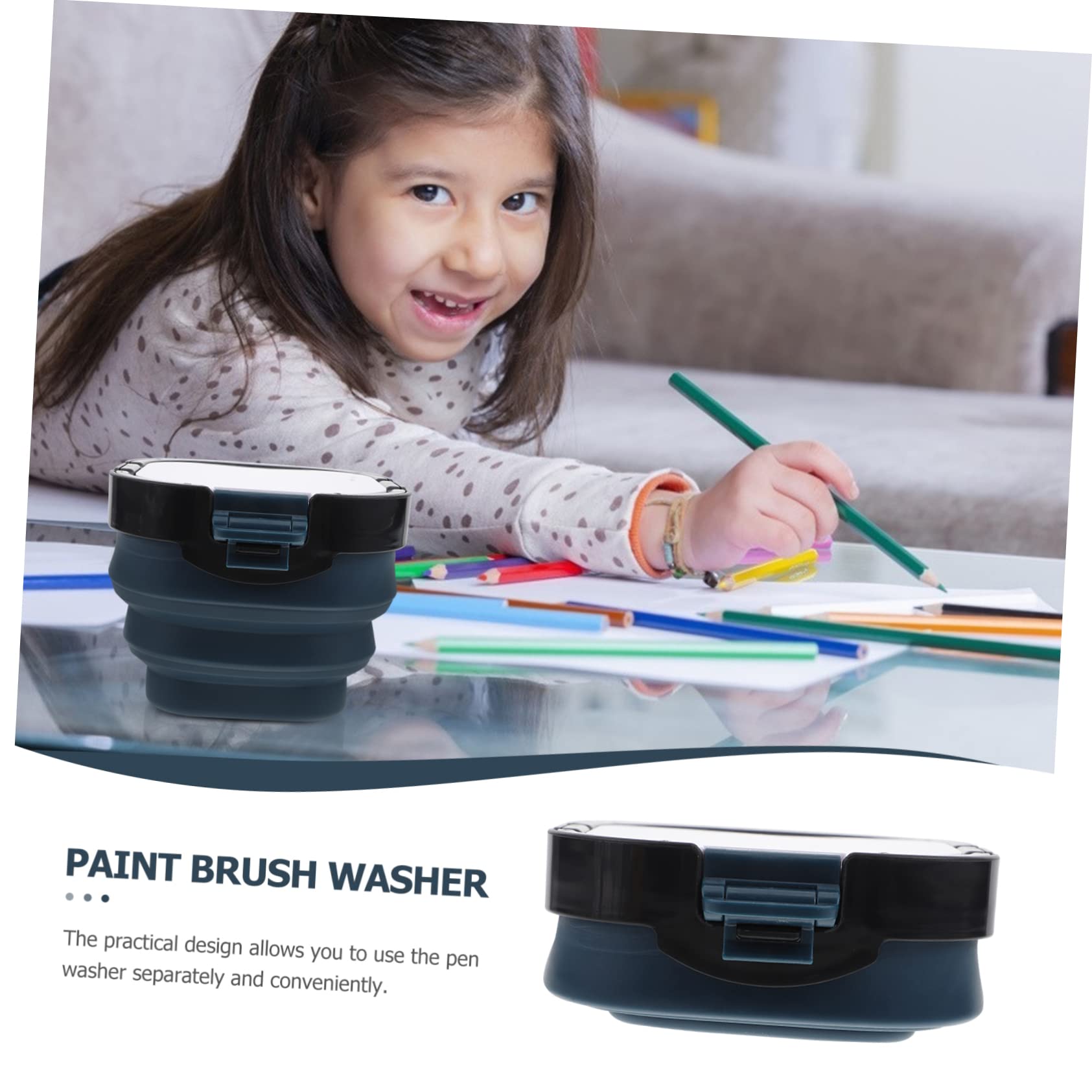 Operitacx Plastic Artist Brush Basin Set Paintbrush Cleaners Rinser Multi-Functional Brush Washer Paint Palette Tray for Artists Boys and Girls Beginners