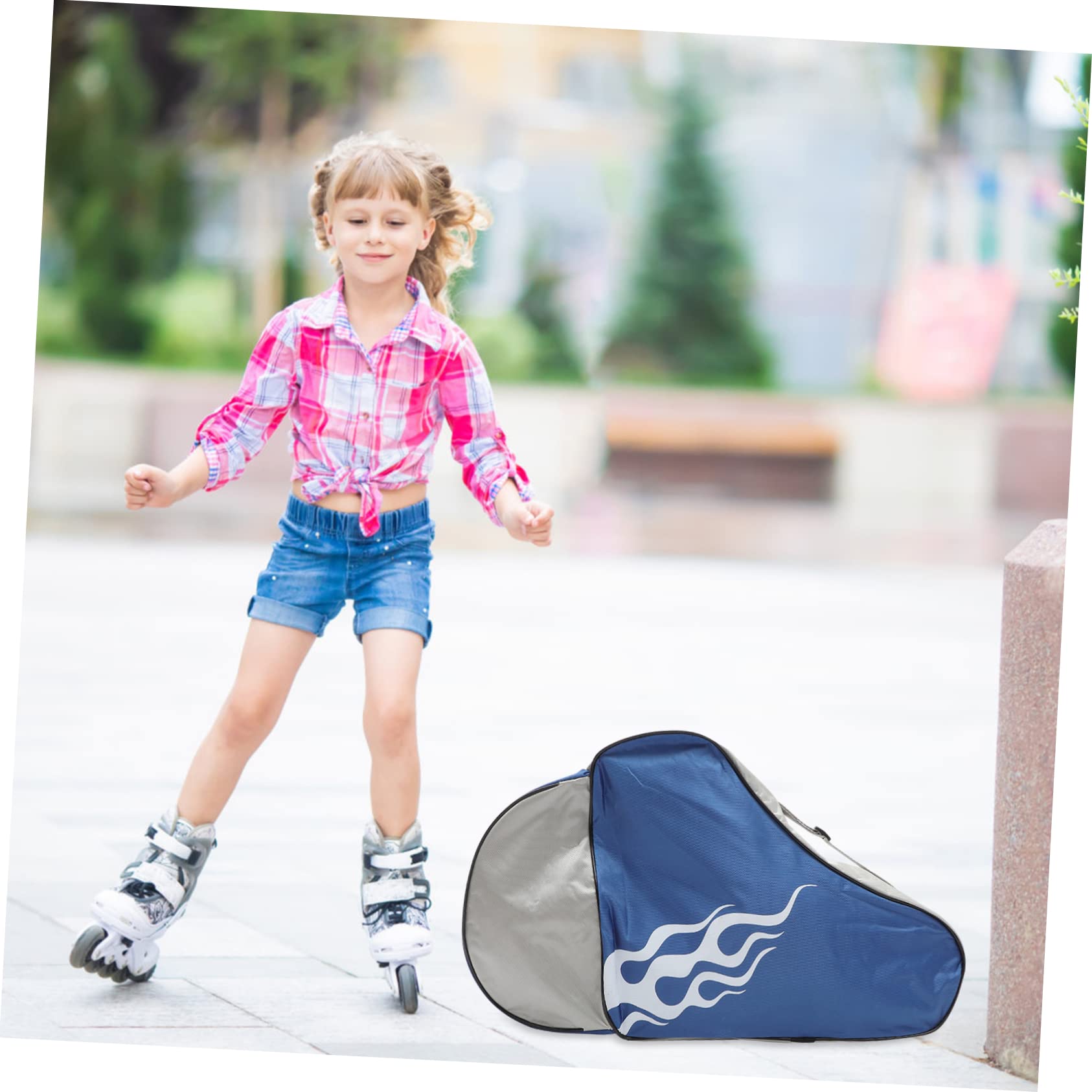 Mikikit Backpack for Boys and Girls Roller Skates Ice Skating Bag Large Capacity Lightweight