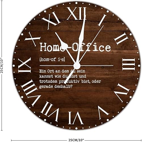 Miniatura 38 de ArogGeld Definición de recursos humanos, reloj de PVC, frases motivacionales, sin marco, números romanos, significado de 12 pulgadas, silencioso