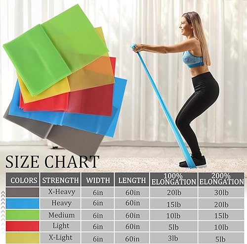 Miniatura 3 de Bandas de resistencia profesionales. Sin látex, bandas de entrenamiento, bandas elásticas para entrenar mujeres u hombres, juego de bandas de