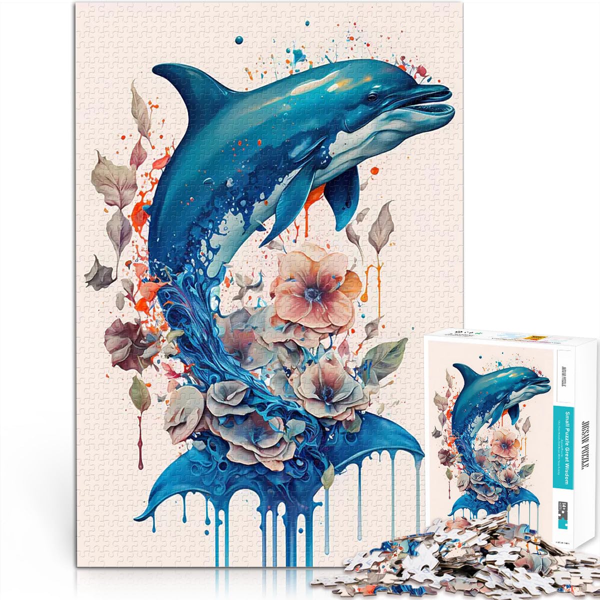 Delphin Mythologisch Puzzle für Jugendliche 2000 Teile Lernspielzeug für die ganze Familie Die Liebe zwischen Paaren stärken 70x100cm