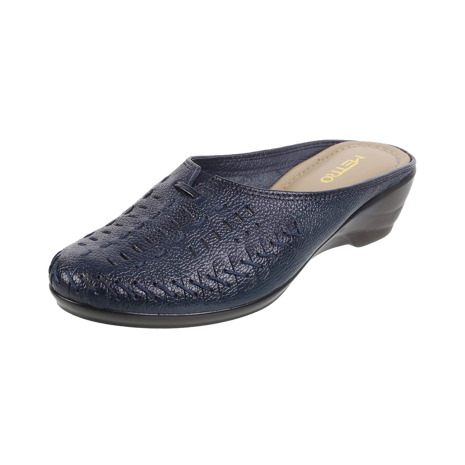 Metro Womens Leather Blue Navy Slip Ons (Size (7 UK (40 EU)) (B08CR7N21K) Amazon Price History, Amazon Price Tracker