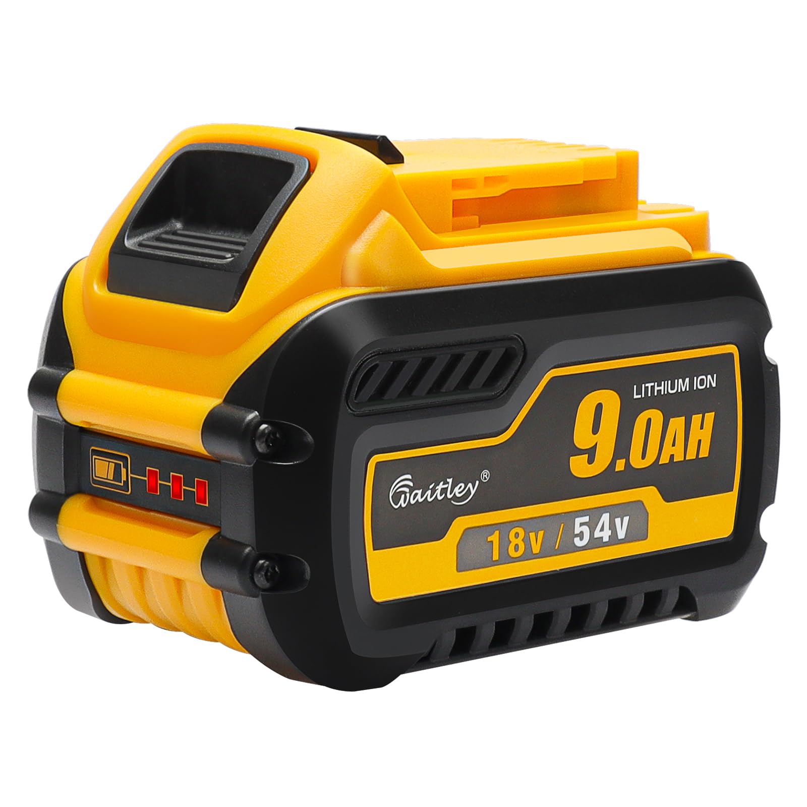 Powarobor 18V 9,0Ah Li-lon Ersatz Akku kompatibel mit DeWalt 18V/54Volt Akkus DCB547 XR Elektrowerkzeug DCB184 DCB548 DCB180 mit LED-Anzeige