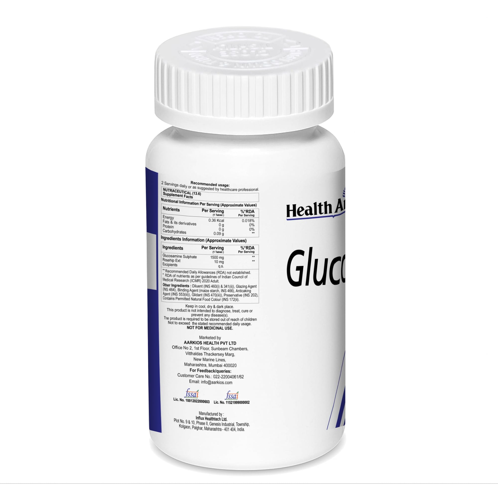 HealthAid Glucosamine Sulphate 1500mg – 30 Tablets | Supports Joint Health, Mobility & Flexibility | Helps Maintain Healthy Cartilage, Muscles & Ligaments | For Men & Women(Pack of 2) - Image 9 thumbnail