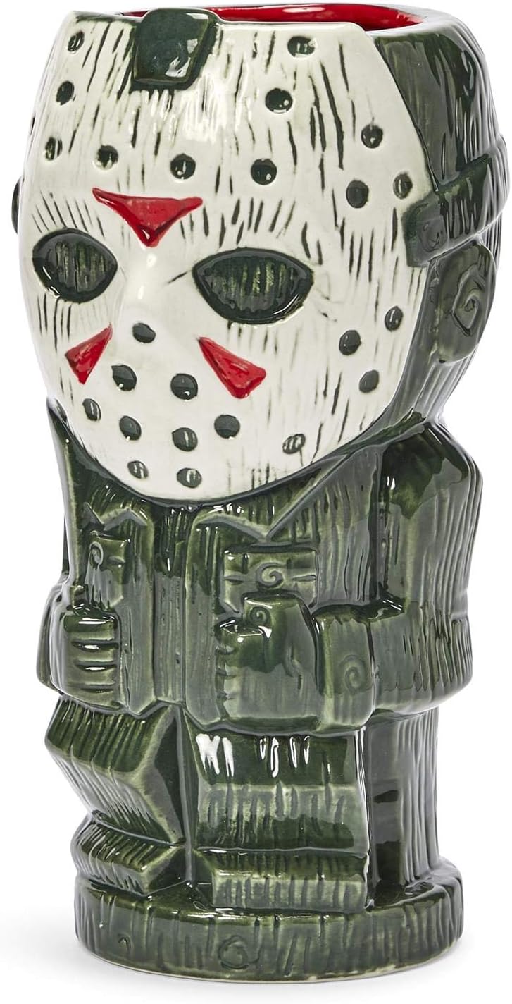 Friday The 13th Geeki Tikis Jason Voorhees Mug | Official Horror Collectible Tiki Style Ceramic Cup | Holds 26 Ounces