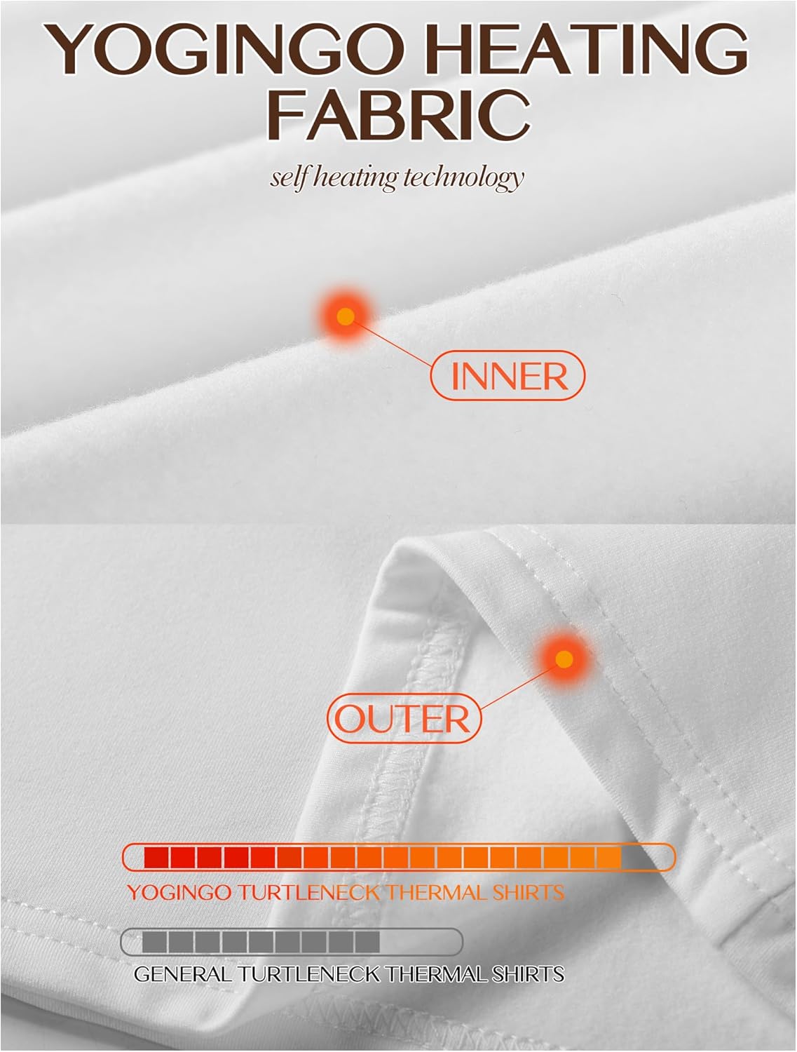 YOGINGO Womens Long Sleeve Turtleneck Thermal Shirt Fleece Lined Undershirt Mock Neck Underwear for Winter Cold Weather - Image 4