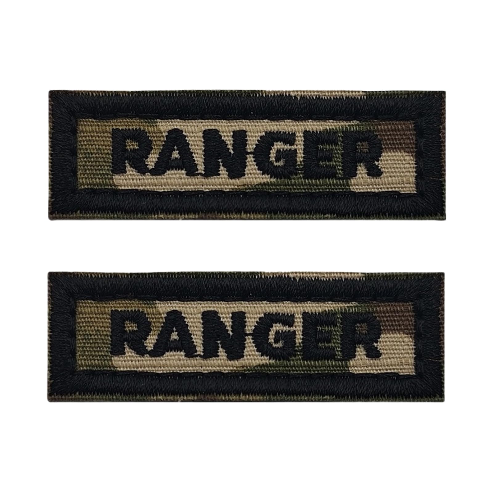 Camouflage Blood Type Logo Patch Embroidery Hook and Loop - Black