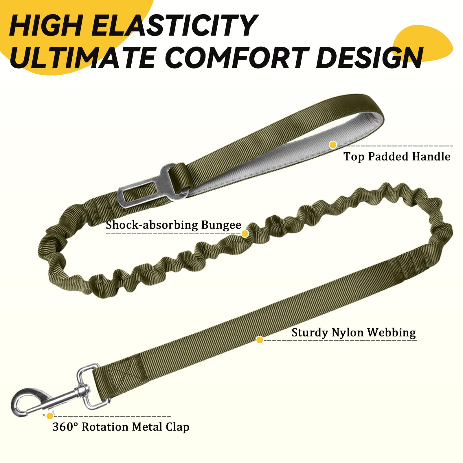 Tactical Dog Collar and Lead Set, Adjustable Military Training Nylon Dog Collar with Heavy Duty Metal Buckle & Handle - Image 3
