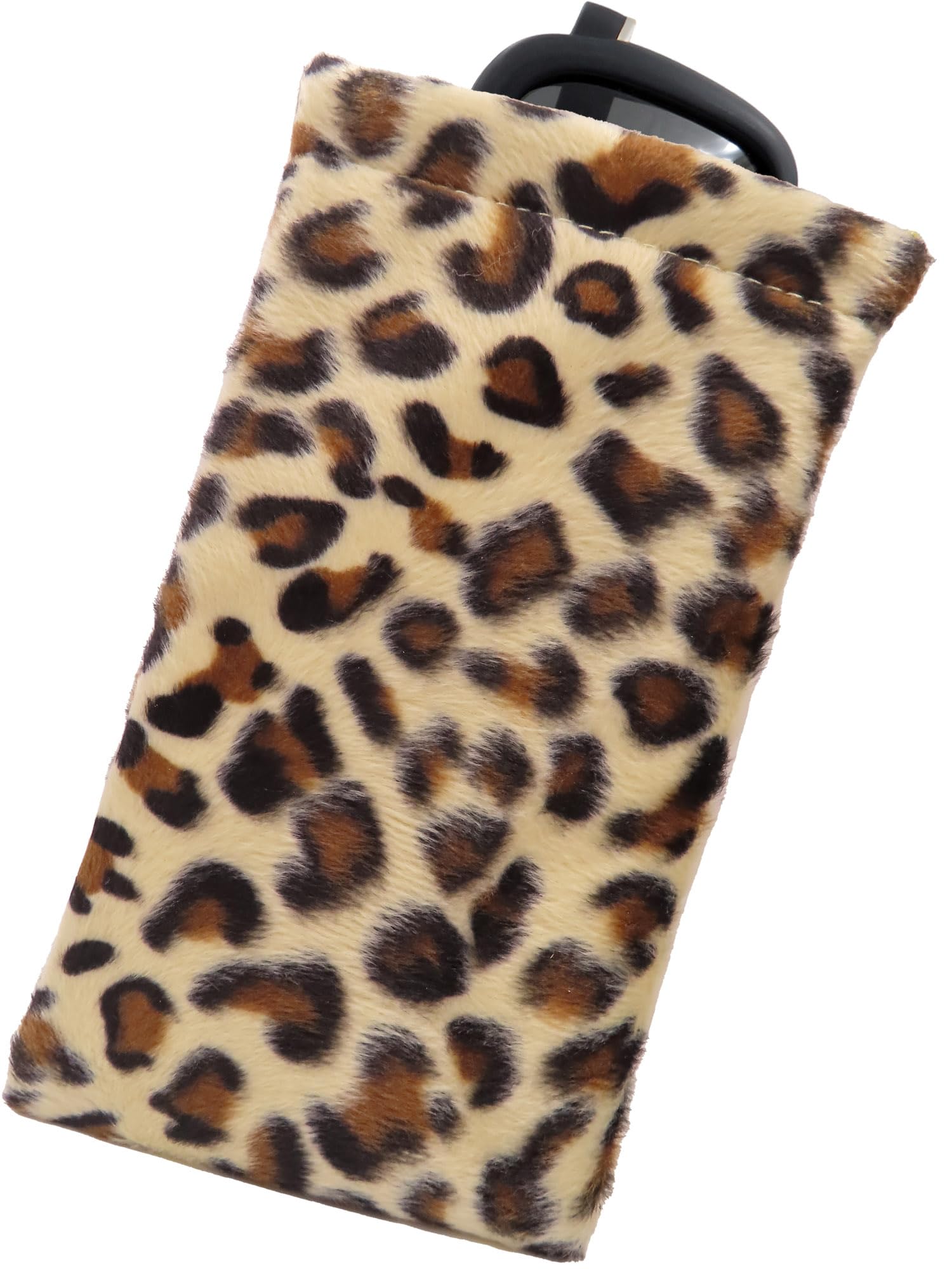 MyEyeglassCase Soft Sunglasses case | Large soft eyeglass Case | Squeeze Top eyeglass cases | eyeglass pouch, Ct8 Leopard, XL