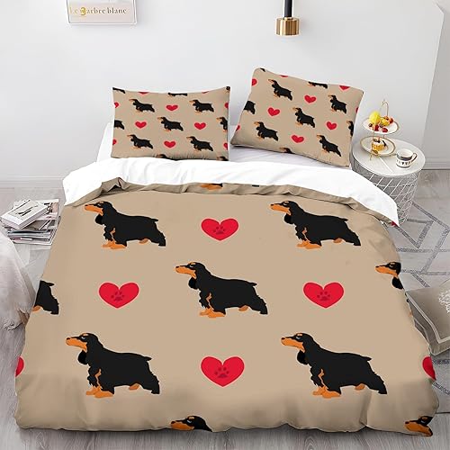 Miniatura 3 de Bhoyctn Funda de edredón tamaño King con cierre de cremallera, suave, juego de ropa de cama de 3 piezas, 1 funda de edredón de 104 x 90 pulgadas con