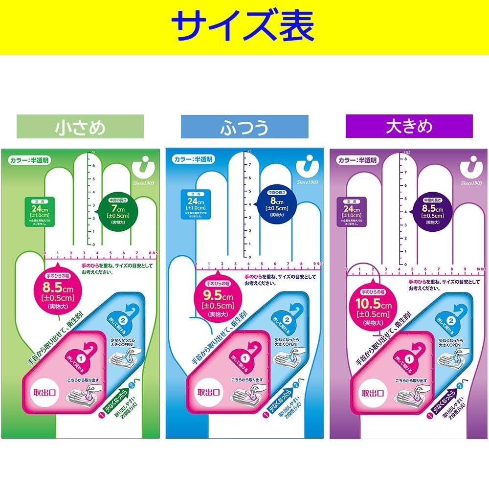 Amazon | 宇都宮製作所 使いきり ビニール極うす手袋 粉なし