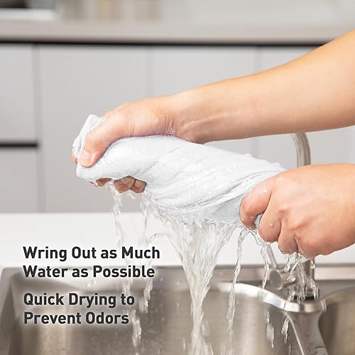 Miniatura 5 de Paño de limpieza de microfibra blanca de 13 x 13 pulgadas, trapos de limpieza de microfibra ultra suave y absorbente para suministros de limpieza de