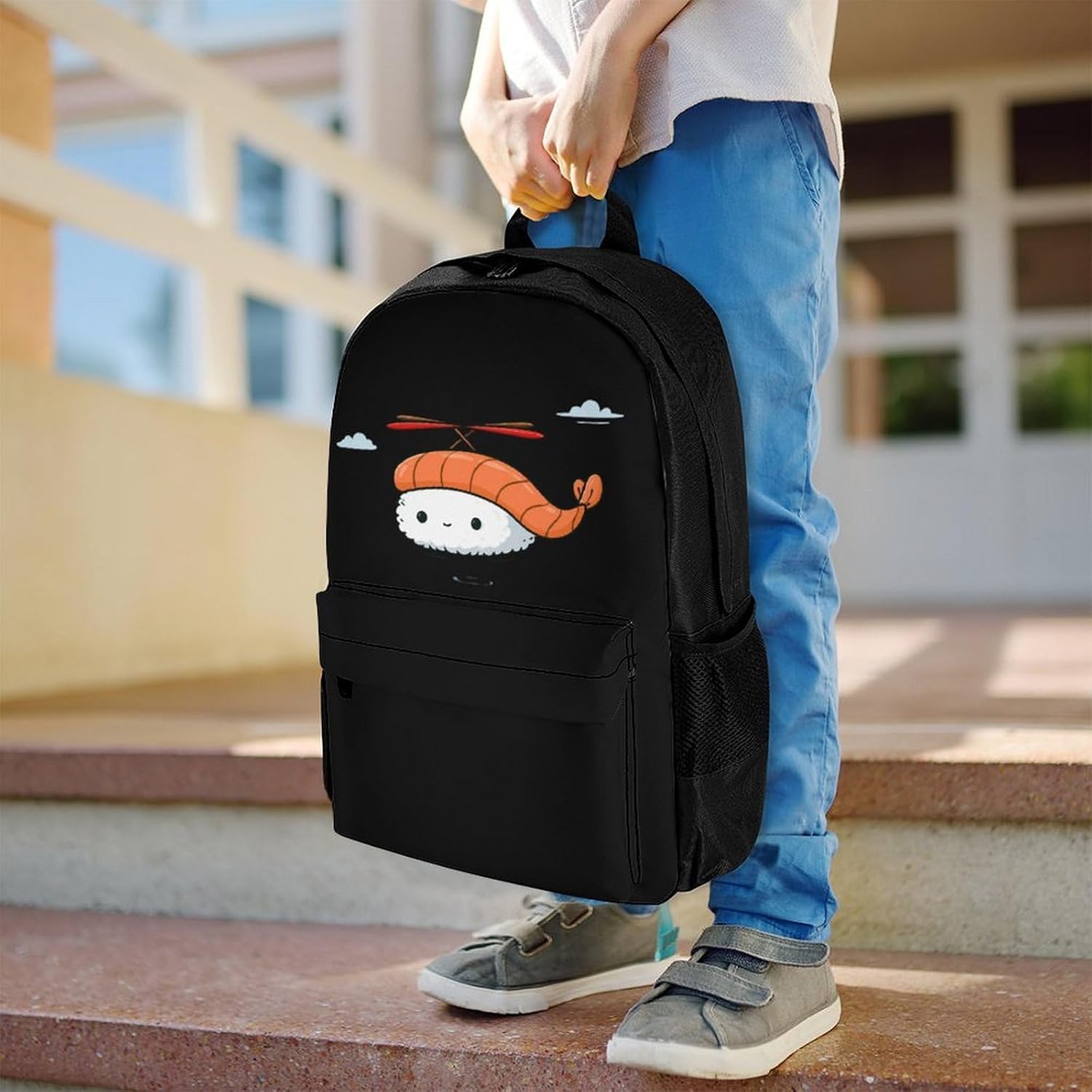 Helicopter Sushis Shrimp Backpack Lightweight Backpacks Work Bag