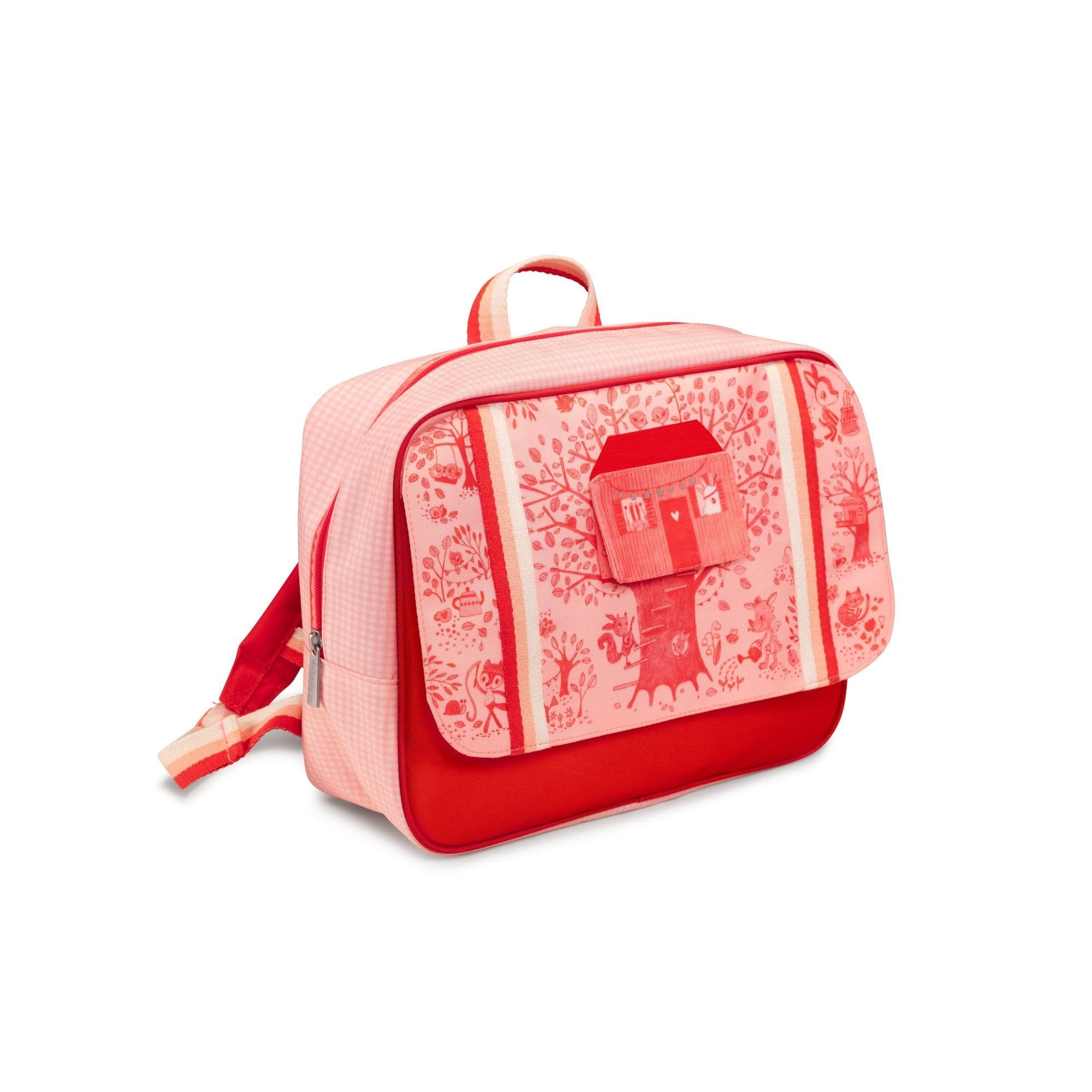 Lilliputiens - Cartable Happy Lena - Sac à dos enfant en polyester recyclé avec bande réfléchissante, compartiment A4, poche gourde - Confortable et sécurisé pour la maternelle - dès 2 ans - 84456