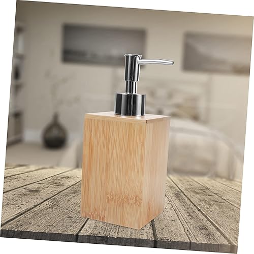 Miniatura 6 de Zerodeko Dispensador de jabón de madera 2pcs Bomba de llenado de botellas de mano Fregadero de bambú Botellas de bomba de bambú