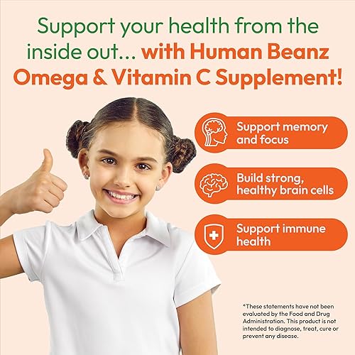 Miniatura 4 de Gomitas veganas Omega 3 para niños con DHA y vitamina C, apoyo cerebral e inmunológico para niños, gomitas Citrus Blast, 120 unidades, Kosher, sin