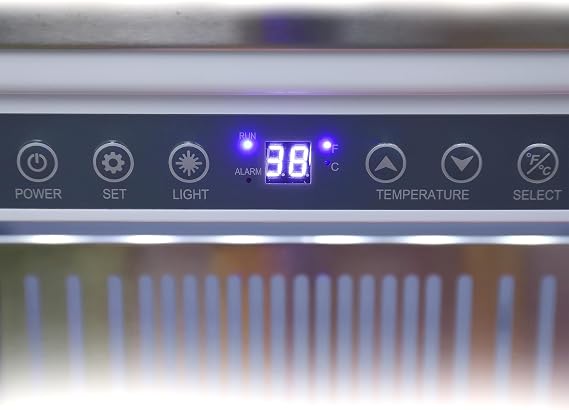 Undercounter Refrigerator with 2 Slide Out Drawers, Built-In or Freestanding Installation, Stainless Steel Construction for Indoor or Outdoor Use, 5.2 Cu. Ft., MEtallic