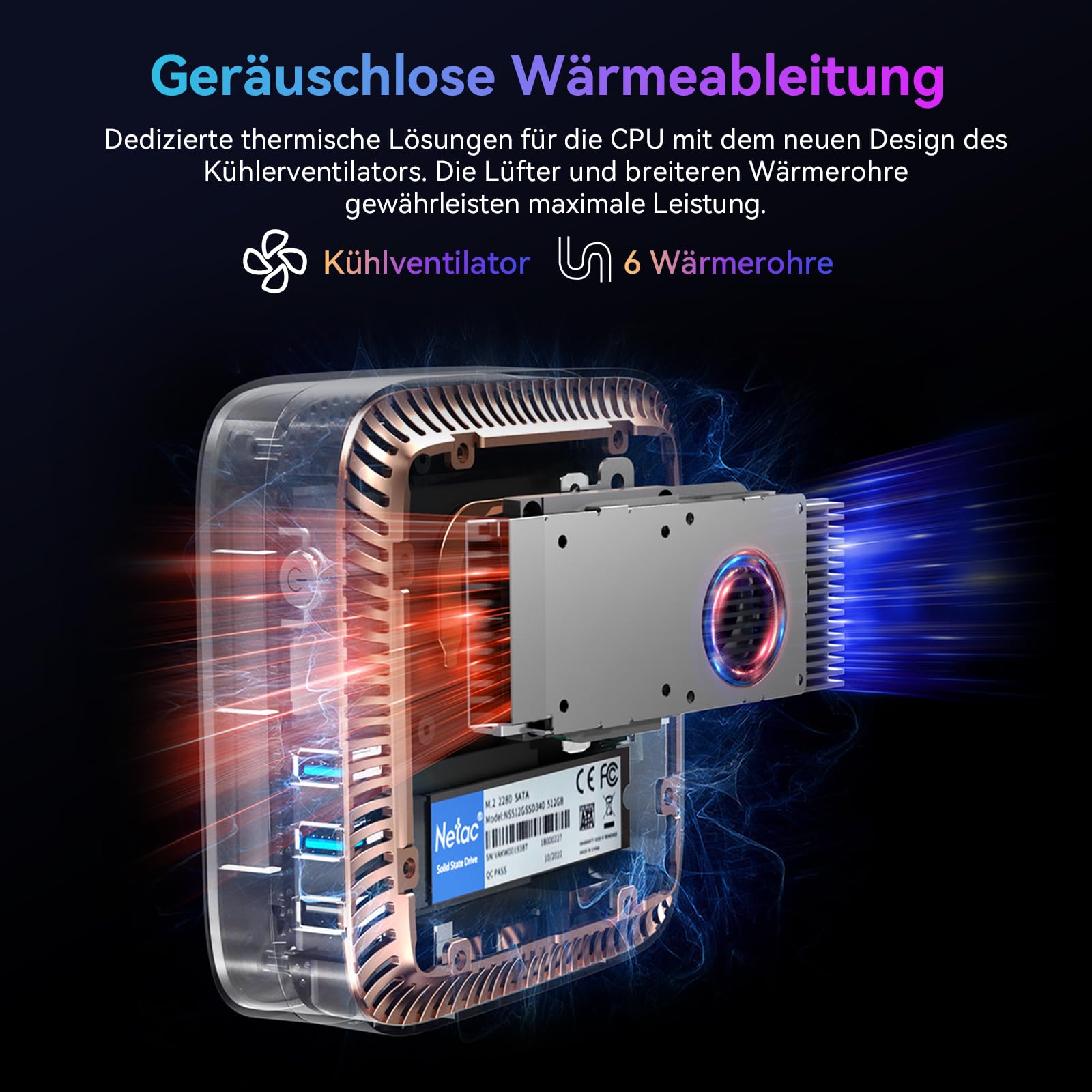 Blackview MP60 N150 MINI PC 2025 New Intel Twin Lake N150 (Beats N97/N95, bis zu 3.60 GHz), 16GB RAM 512GB M.2 SSD Mini Computer, 4K UHD Dual HDMI, Win11 Pro,5G WiFi, Mini Desktop PC für Büro/Home