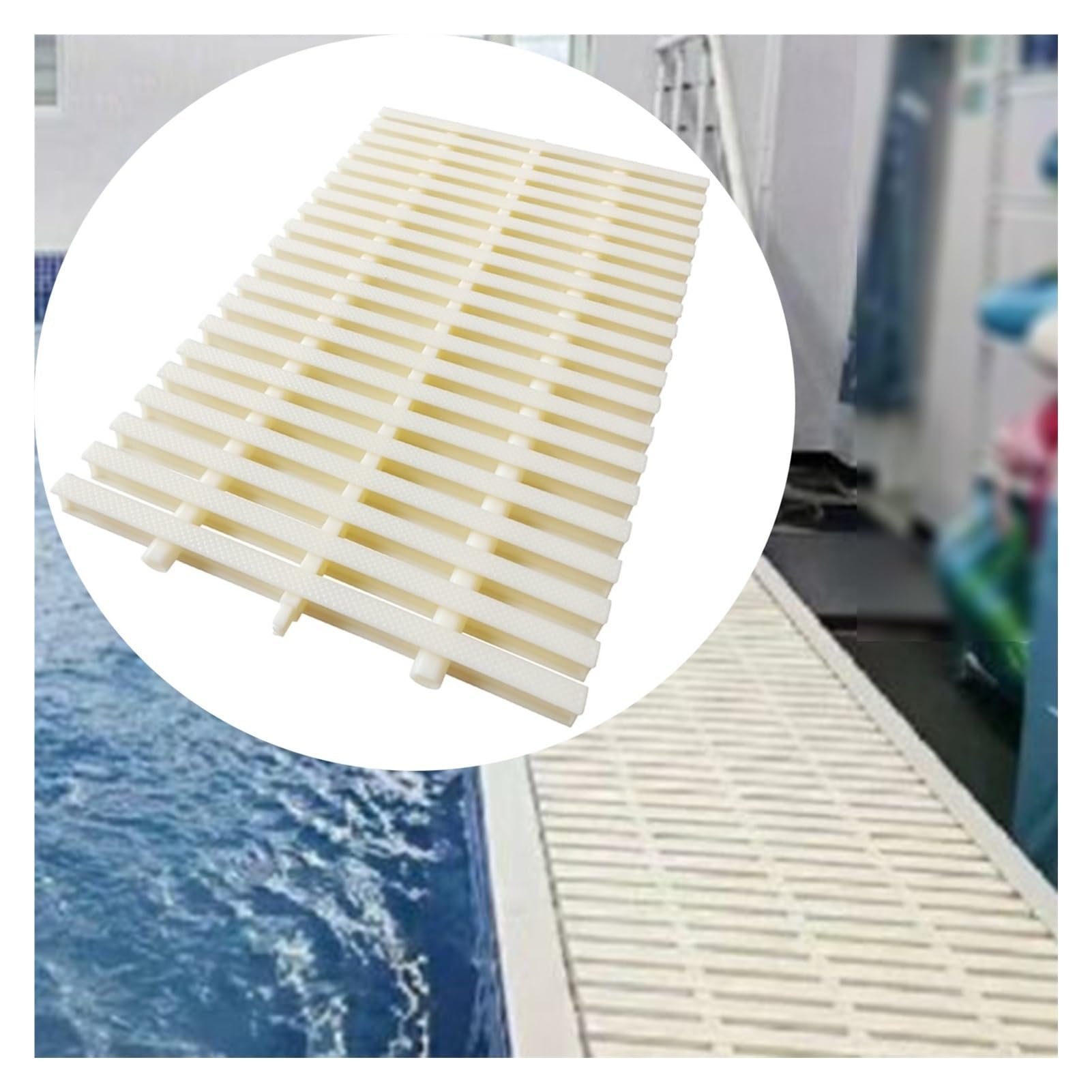 Grille de trop-plein pour piscine 18x100 cm modulable pour drainage