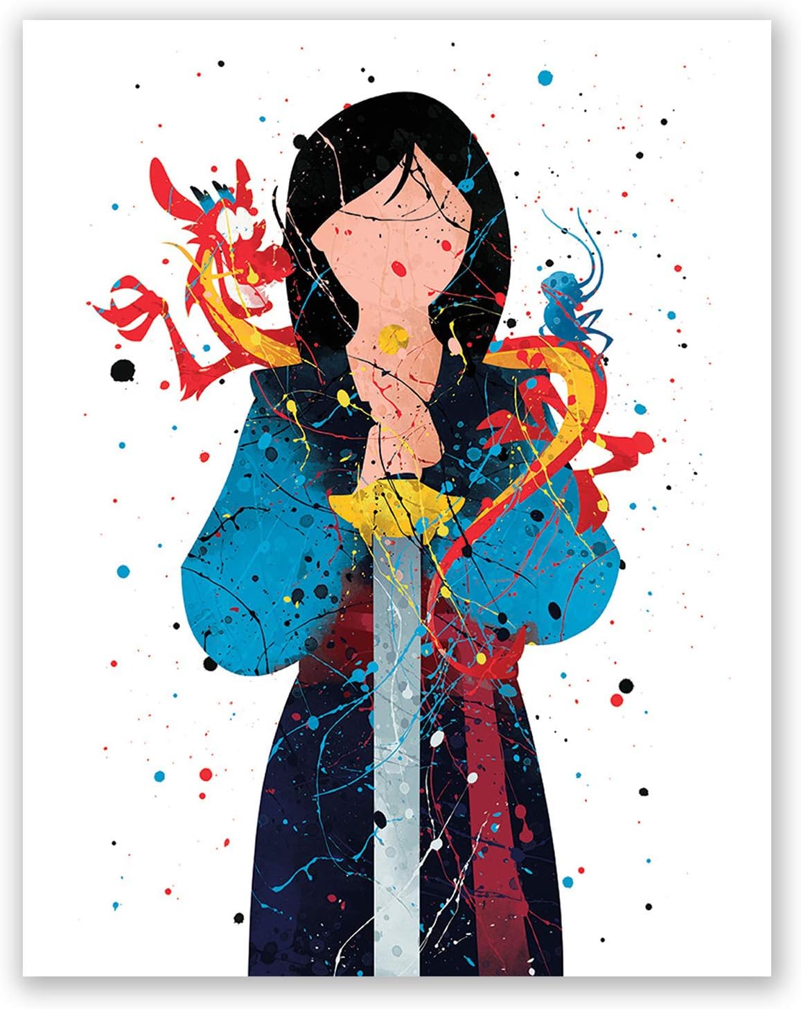 Mulan Poster Print – Princess Wall Art Girls Bedroom Decor – Birthday Party Decoration Idea –Nursery Theme Picture (8x10)