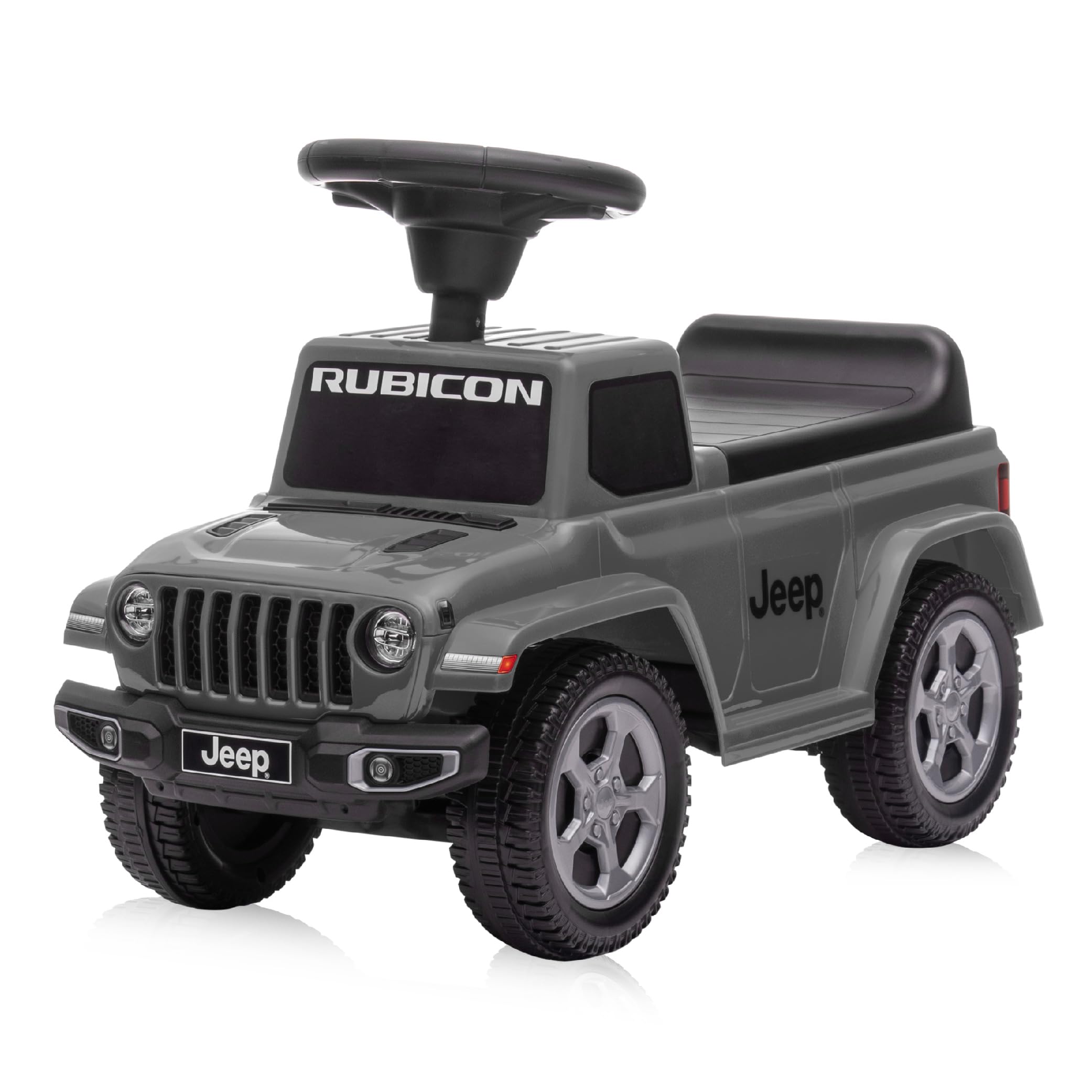 The Moon Brand Ride on Jeep Gladiator for Boys and Girls, 1836 Months, 4 Wheels with AntiRoll Over Stopper Safe and Secure with AntiTipping Mechanism Perfect Birthday Gift Idea-Grey