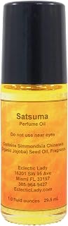 Satsuma Perfume Oil, 1.0 Oz Portable Roll-On Fragrance with Long-Lasting Scent, Delightful Essential Oils and Jojoba Oil For Daily Use
