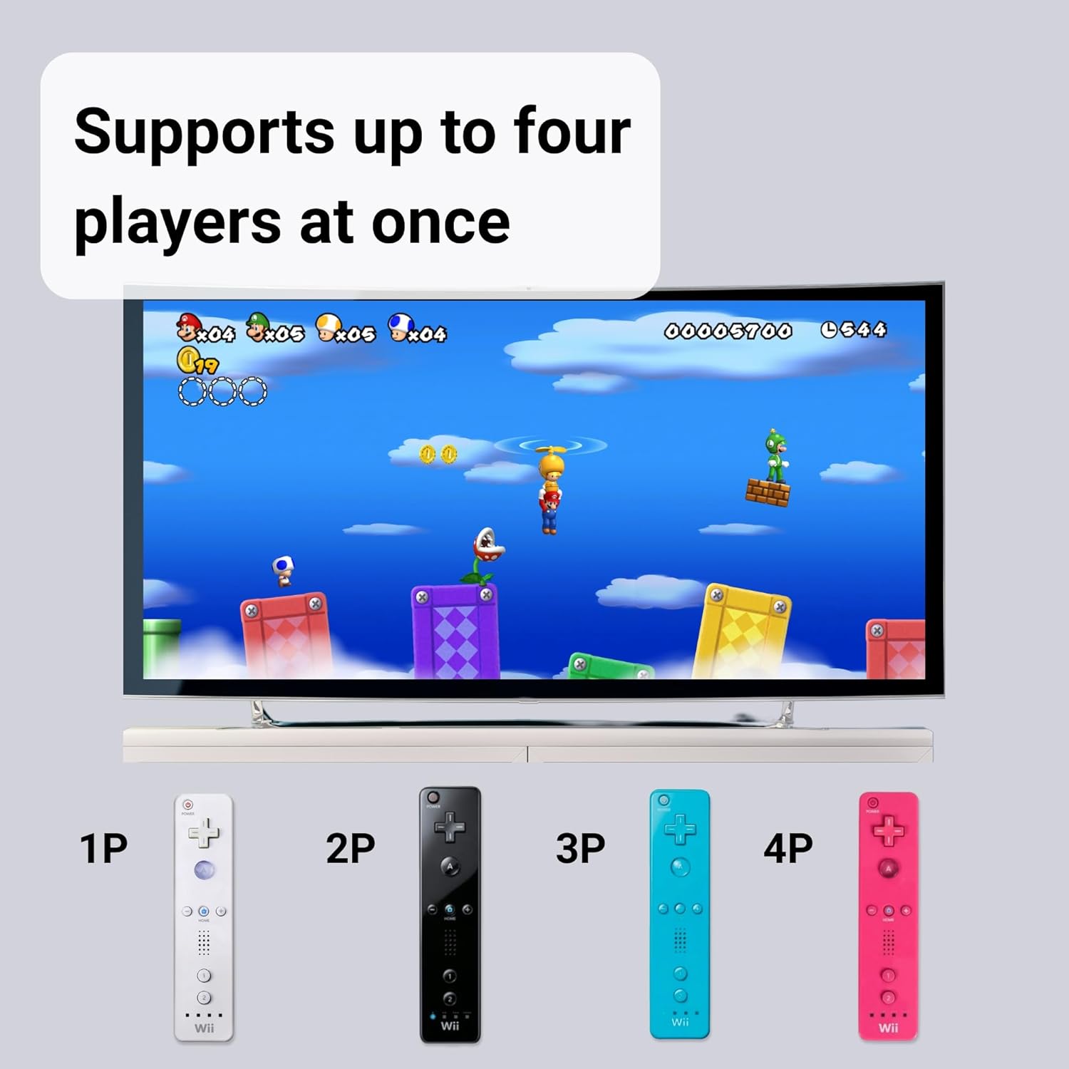 Wii Classic Remote - Wireless Bluetooth Game Controller - Official Wii and Wii U Compatible - 2 Pack (Renewed) (Blue)