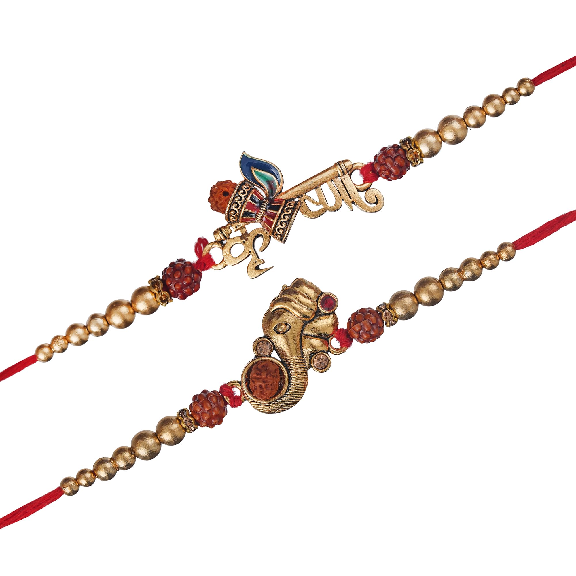 Multicolour Rakhi For Brother With Special Rakshabandhan Greeting and Roli Chawal-image-32