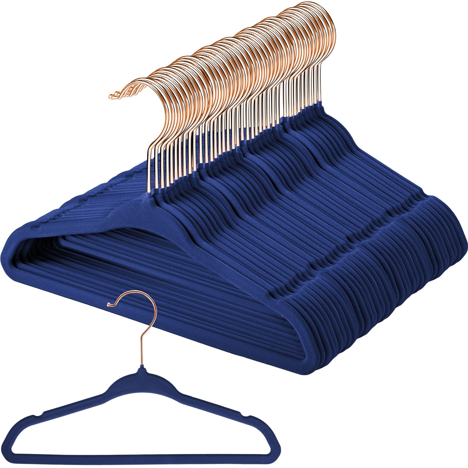 Amyhill 100 Pack Baby Kids Velvet Hangers Bulk Non Slip Clothes Hangers