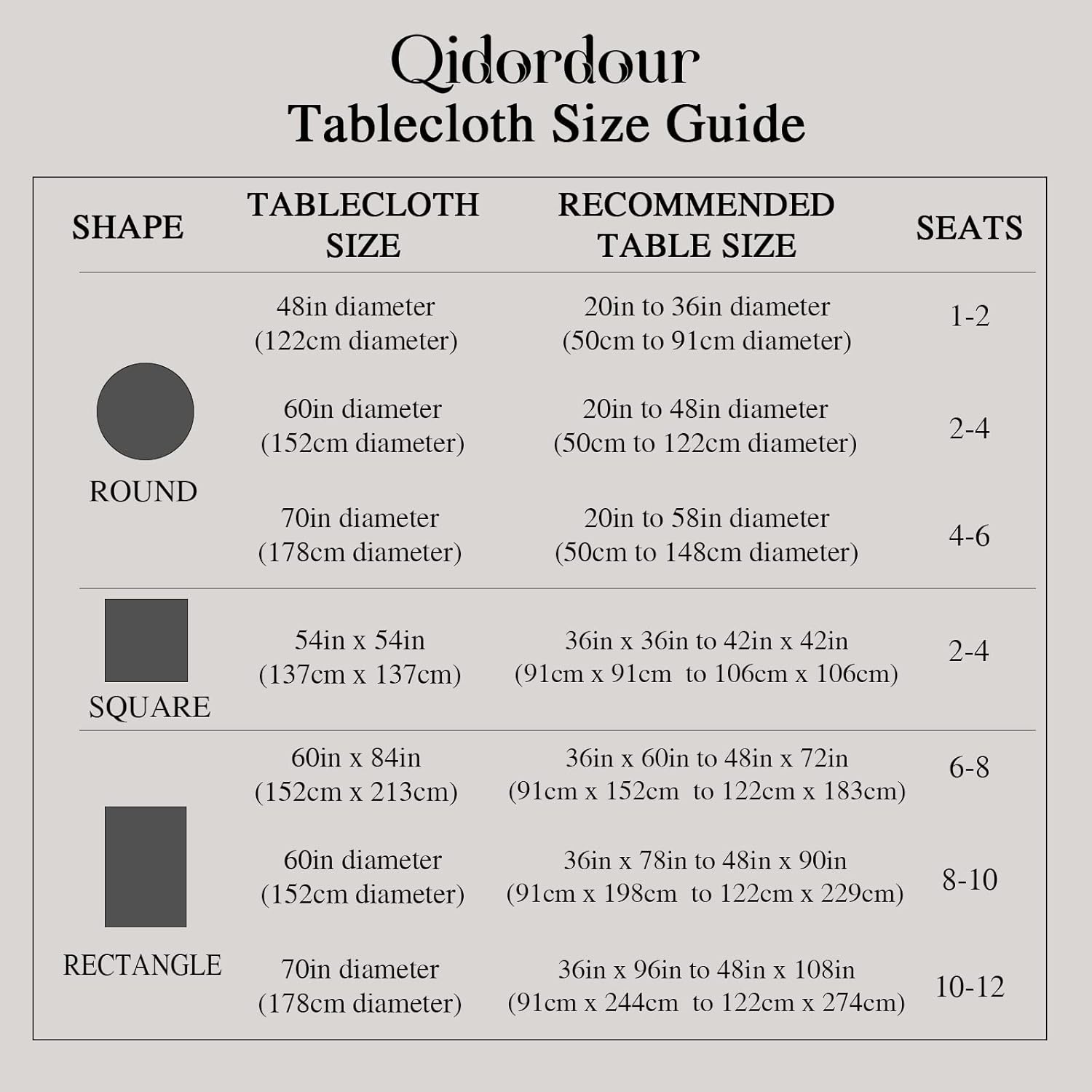 qidordour round tablecloth, 60 inch diameter, faux linen table cloth, water resistant spill-proof wipeable polyester dining table cover for kitchen cafe restaurant buffet tabletop decoration, flaxen flaxen 60" (round)
