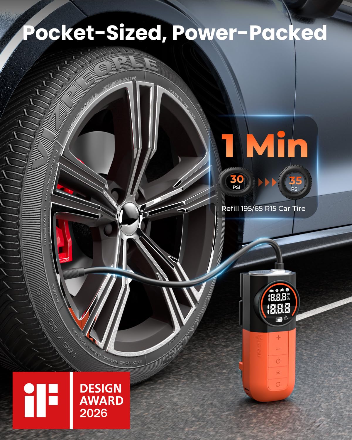 ETENWOLF S1 Tire Inflator Portable Air - Key Features