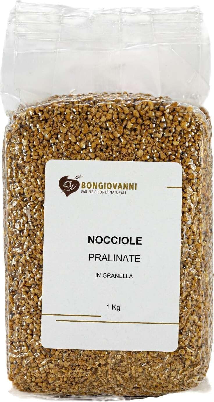 BONGIOVANNI FARINE E BONTA' NATURALI Praliné de avellanas en granos 1kg