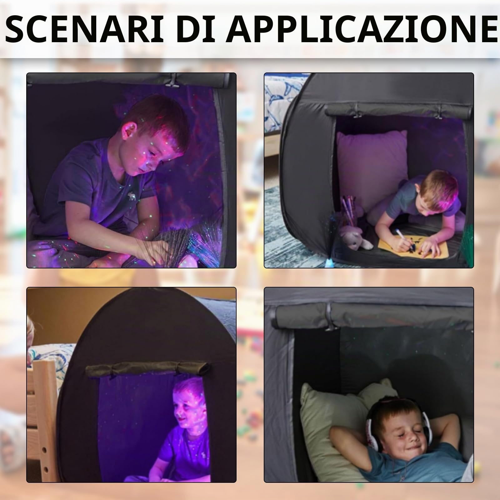 Tenda Da Gioco Pop Up, Tenda Sensoriale Per Far Giocare Rilassarsi Tenda Per Bambini Per Interni 120 Cm X 120 Cm X 120 Cm Tenda Sensoriale Oscurante Per Bambini Autistici Per Uso Interno