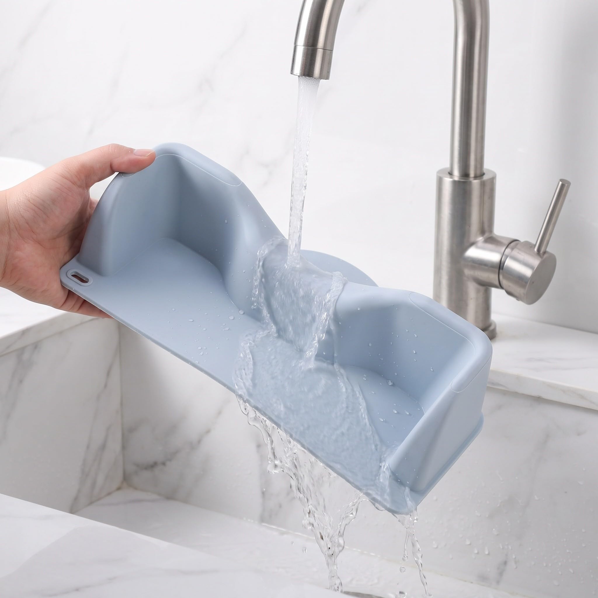 Lavacabezas Portátil de Silicona, Soporte Ergonómico