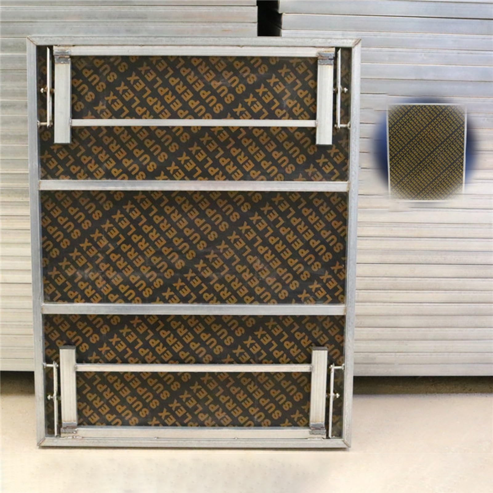 Estrade Plateforme de Scène Pliable et Portable avec Pieds Antidérapants, Scène Modulaire à Hauteur Réglable, Support en Fer Galvanisé + Panneau Composite(H30cm/11 3/4",100x128CM(39 3/8X50 3/8"))