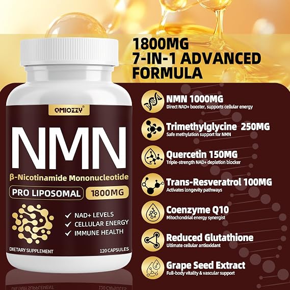 NMN Supplement 1000mg,Liposomal -Nicotinamide Mononucleotide,120 Capsules