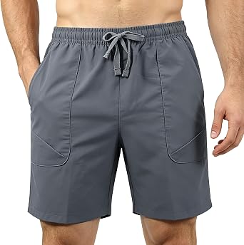 Mens Athletic Shorts with Pockets Lightweight Workout Shorts Quick Dry Basketball Shorts for Gym Running Golf Sports