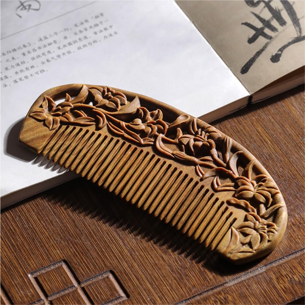 Peruka Grzebień Curly Hair Wide Tooth Comb Chinese Style Solid Wood Long Hair Comb Home Massage Comb Bathroom Wet Hair Comb Duże grzebienie do włosów