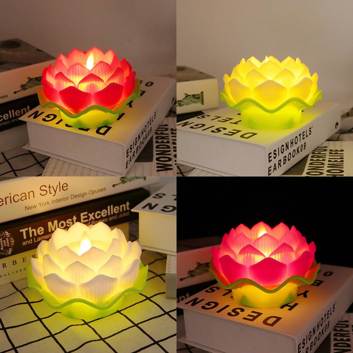 Amazon.co.jp: LED ろうそく 蓮の花 キャンドル 電池式 蓮花 造花 仏壇