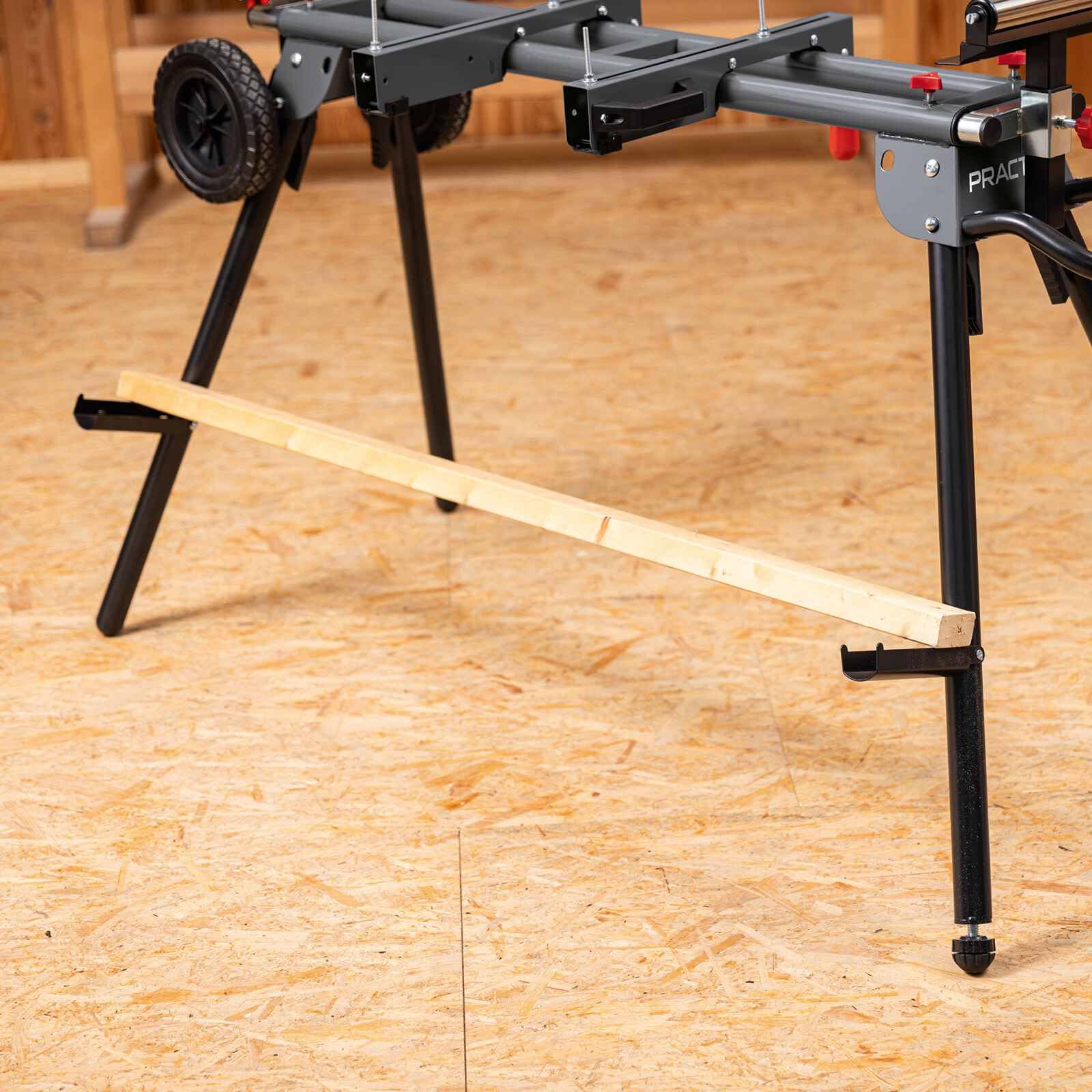 Practixx Support universel PX-UG2000R - Capacité de charge 200 kg - Support de machines - Scies à onglet - Dispositif de déplacement - Pliable