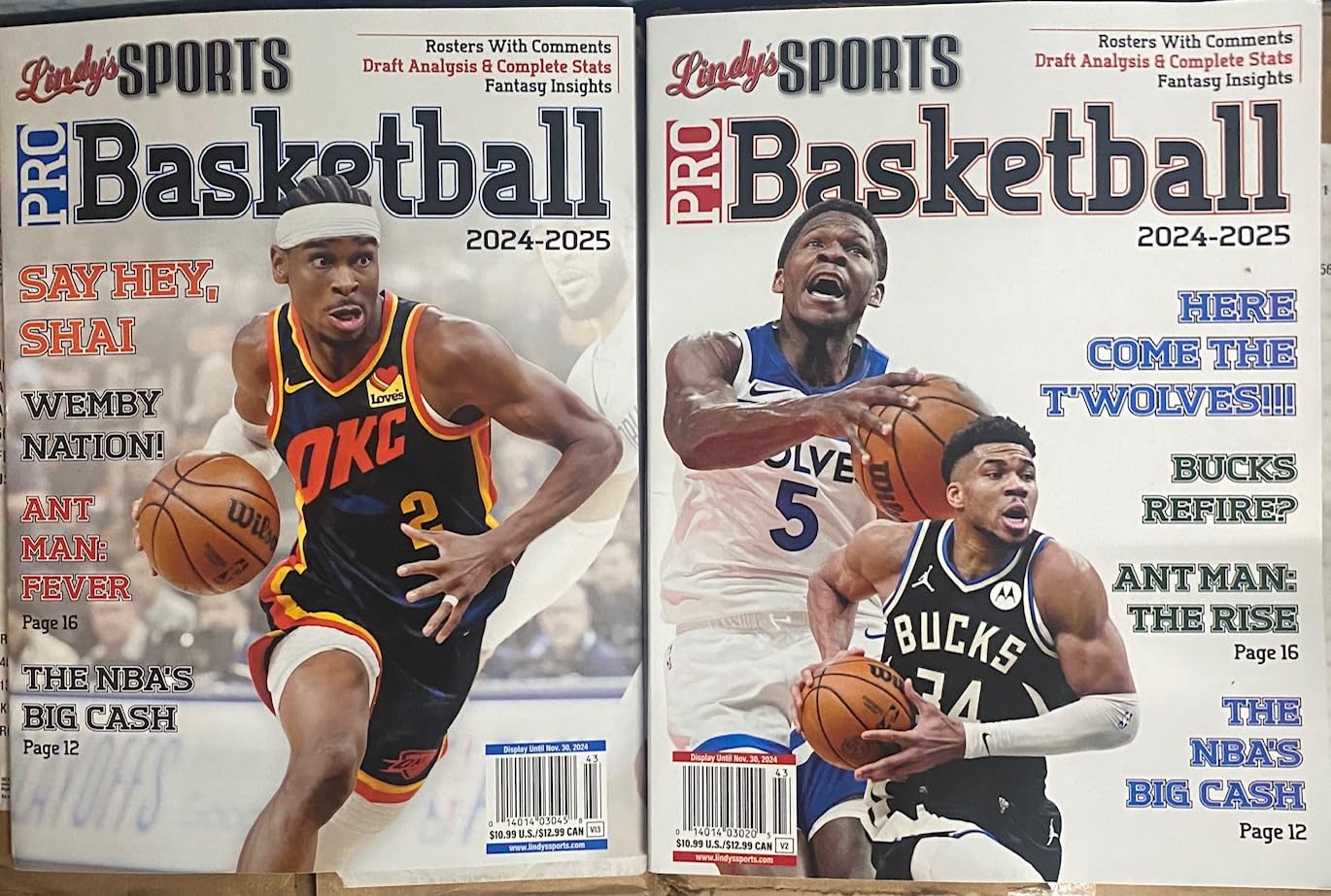 Lindy's Sports Pro Basketball Magazine 2024-2025 - WE WILL SHIP RANDOM ...