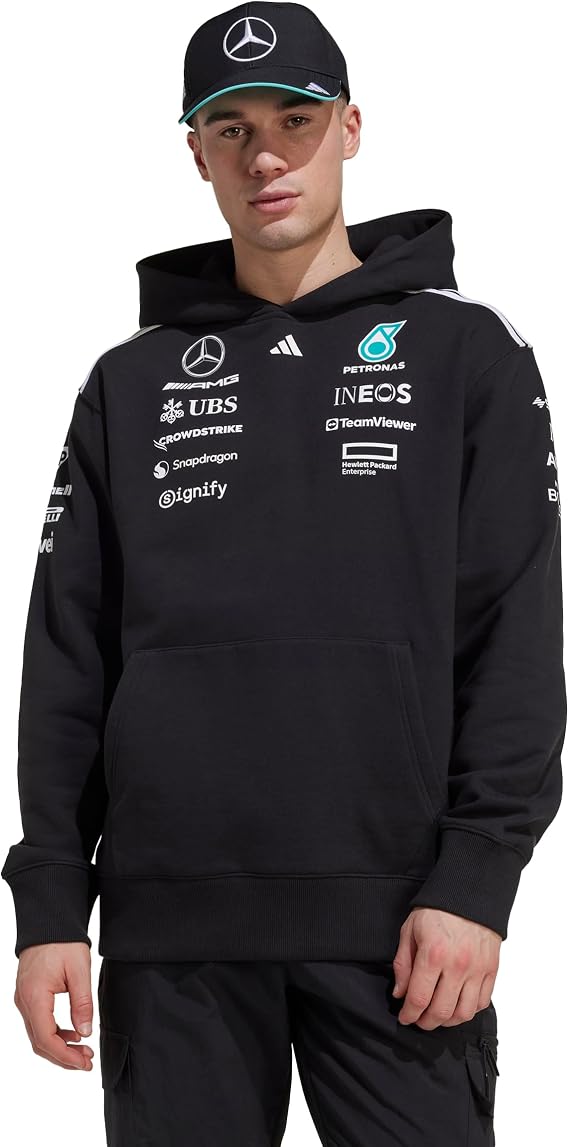 adidas Men's MERCEDES - AMG PETRONAS FORMULA ONE TEAM TEAM HOOD MEN