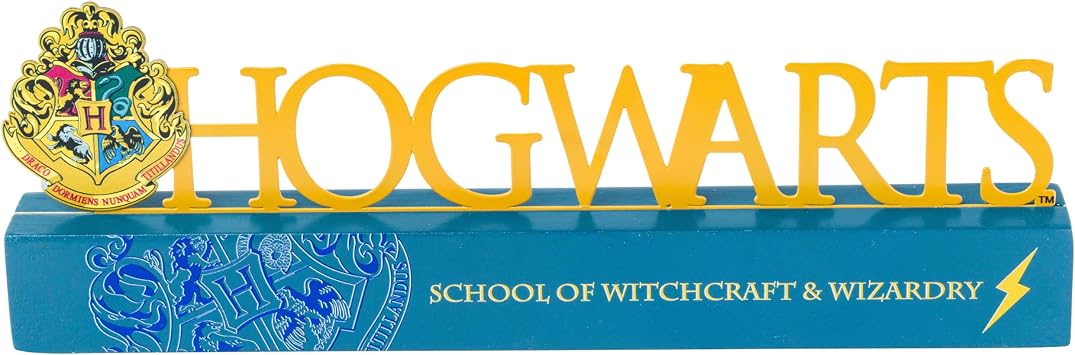 Silver Buffalo Harry Potter Hogwarts Die Cut Metal Word Sign, 11.7" x 2 x 4.3"