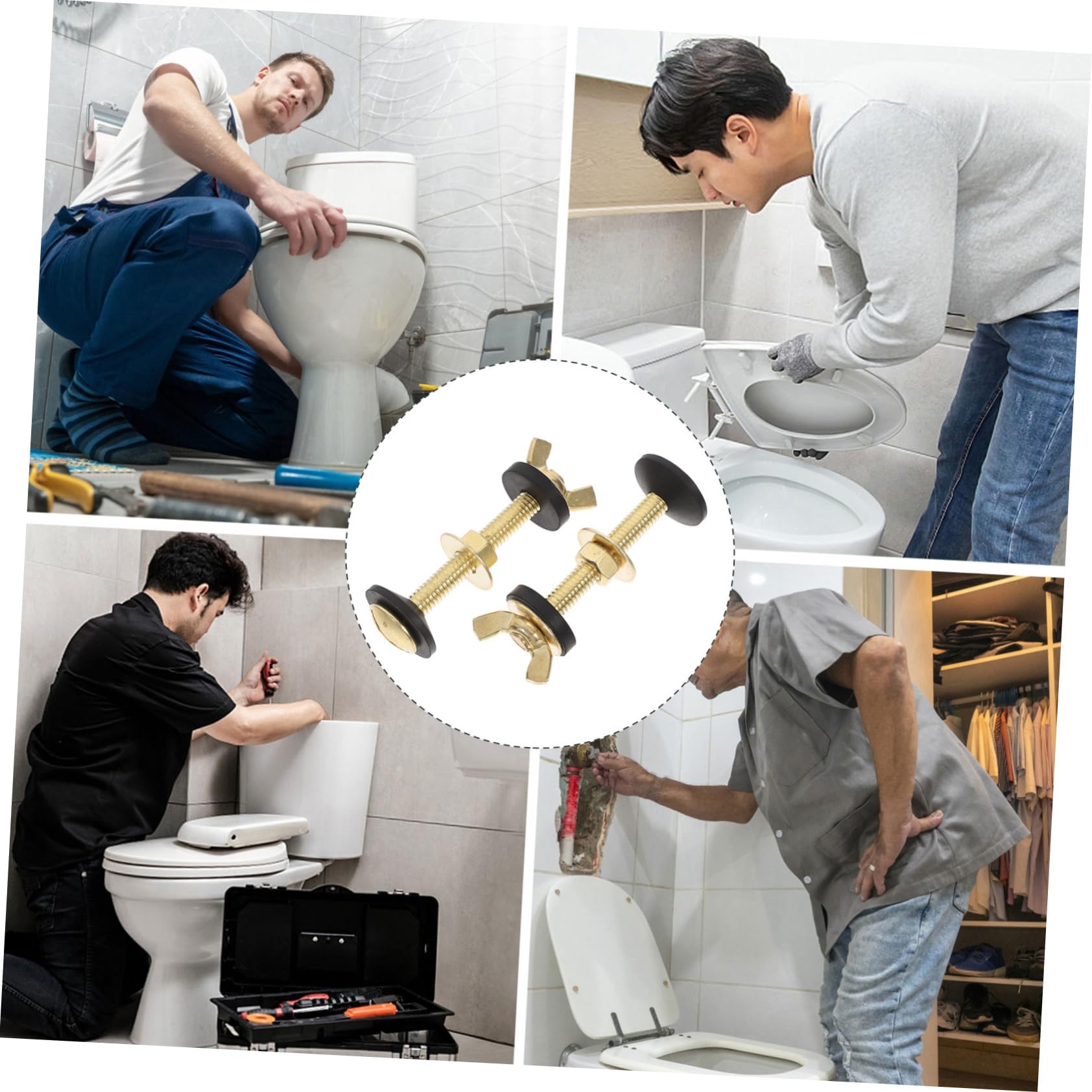 2pezzi Kit Bulloni Per Serbatoio Del Wc Da Guarnizioni in Gomma Per Fissaggio Del Water