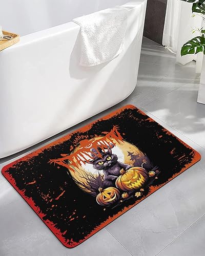 Tapete de baño de Halloween para bañera, antideslizante, de secado rápido y absorbente, tierra de diatomeas, cocina, ducha, fregadero, lavable,