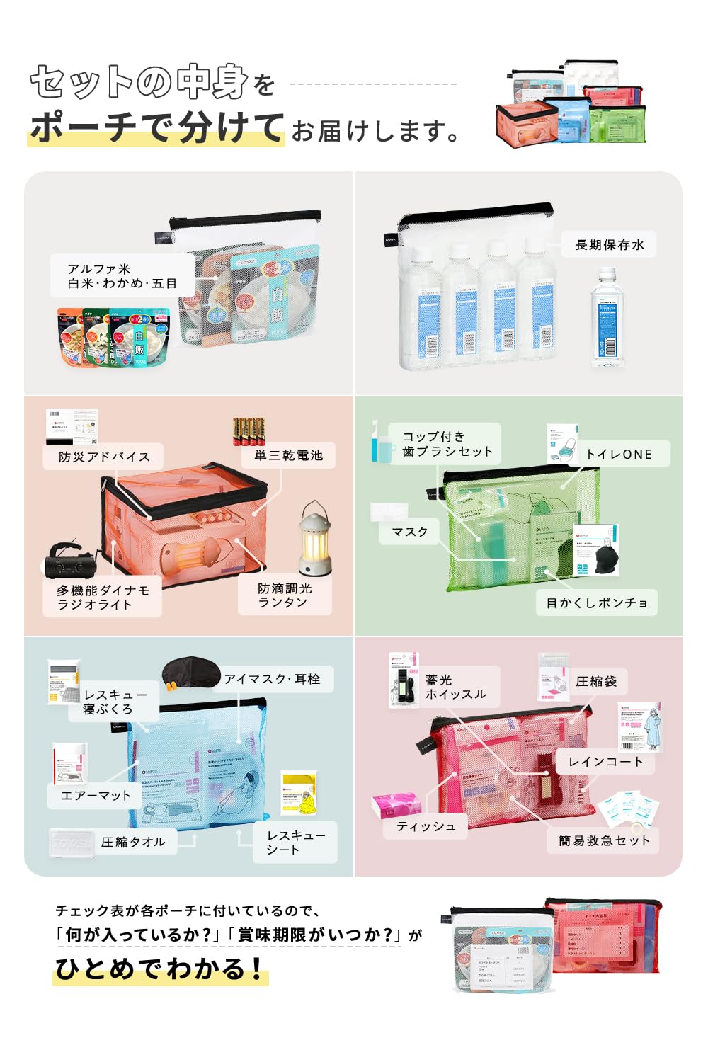 Amazon.co.jp: LA・PITA 防災セット ラピタ プレミアム 2人用 【NS 