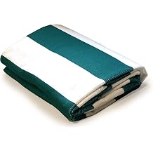 allgala Oversize 40x70 Inch 1x1.8M Cabana Stripe Design Microfiber Beach Towel-Turquoise Pack of 1-BT81212