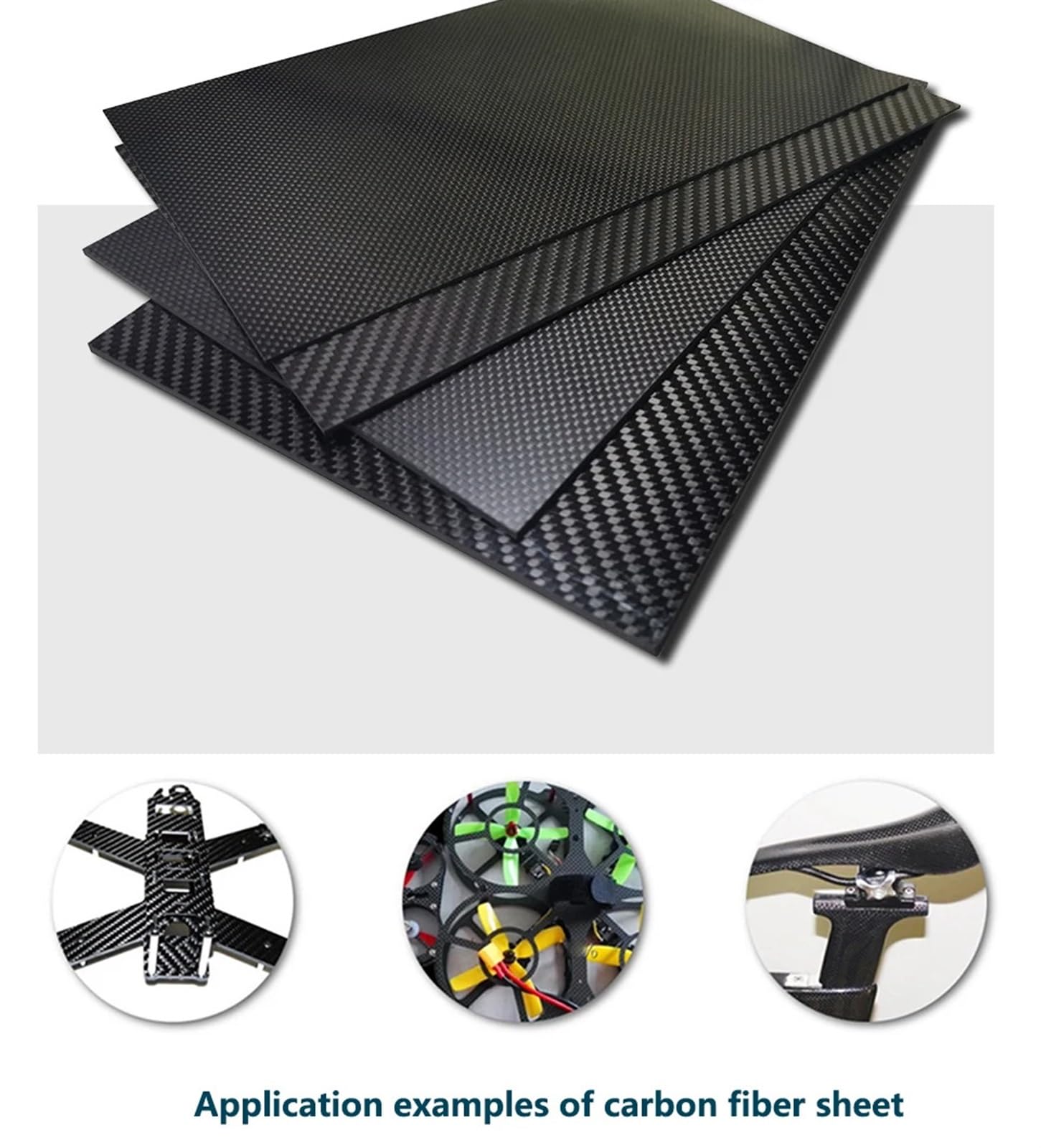 1pcs 400x500mm Thickness 0.2 0.4 0.5 0.6 0.8 1.0 1.2mm Full 3K Carbon Fiber Board Sheet Panel for RC Model 3k Carbon Fiber(1.0mm Twill Matte)